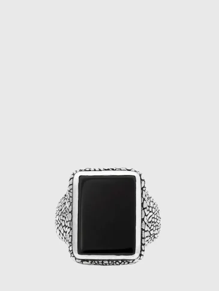 Jewelry>John Varvatos SNAKESKIN SIGNET STATEMENT RING NOCOLOR