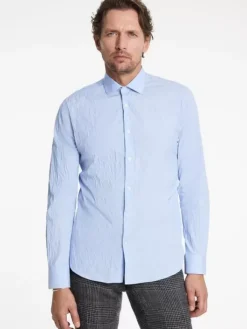 Shirts>John Varvatos STELLA DRESS SHIRT RIVERBLUE