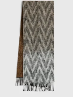 Scarves & Ties>John Varvatos TAPE YARN SCARF CHAMOIS
