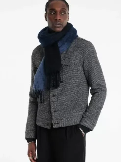 Scarves & Ties>John Varvatos TAPE YARN SCARF INK