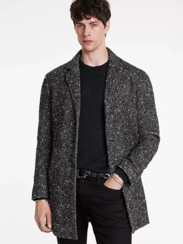 Coats And Jackets>John Varvatos TEMPLETON TOP COAT CHARCOALGREY