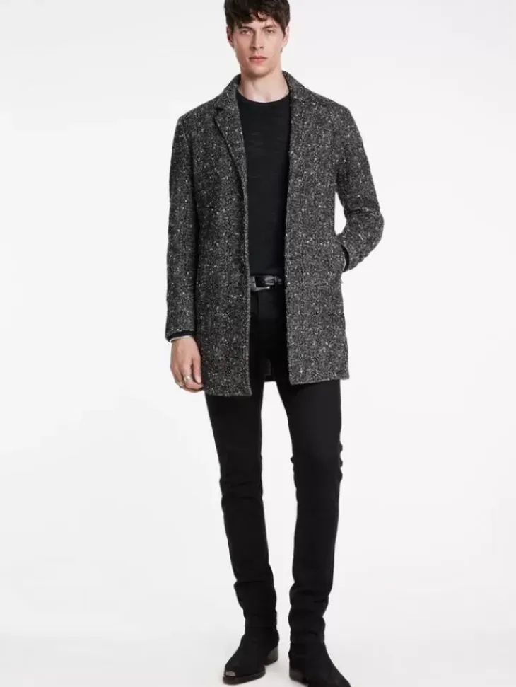 Coats And Jackets>John Varvatos TEMPLETON TOP COAT CHARCOALGREY