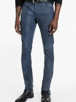 Pants|Jeans>John Varvatos THE ROCKER LEATHER JEANS INK