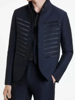 Leather & Outerwear|Tops>John Varvatos TILDEN JACKET BLUEBLACK