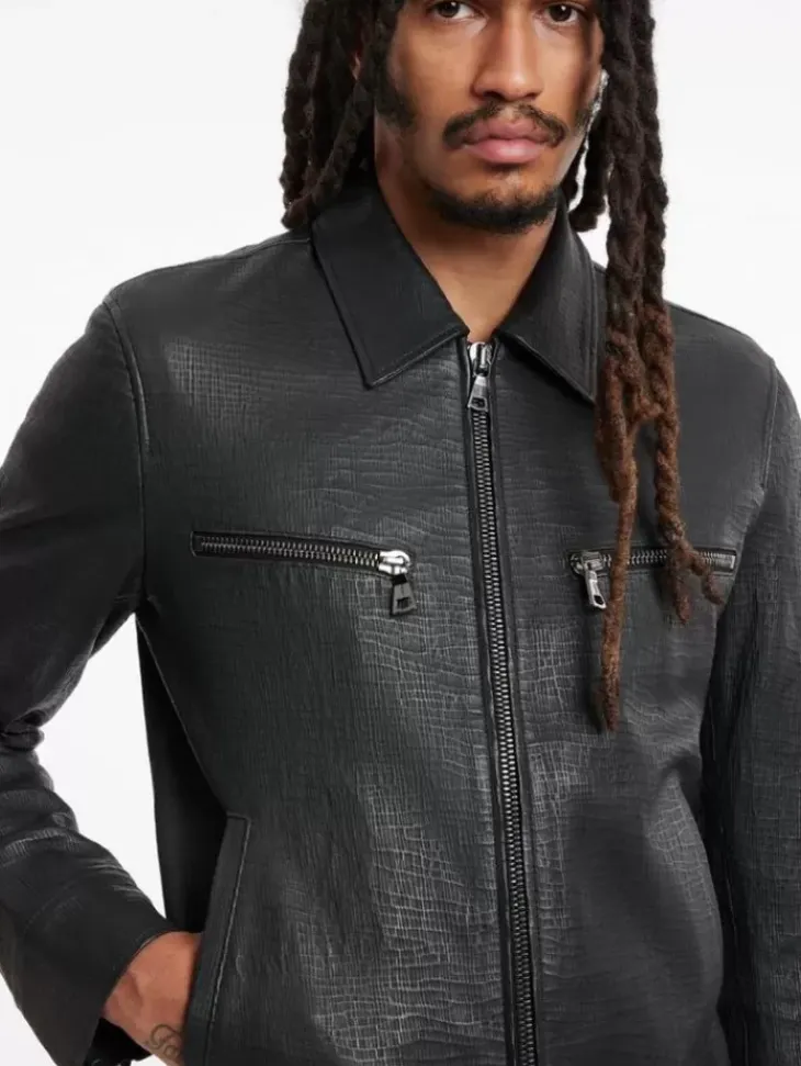 Leather & Outerwear|Tops>John Varvatos TILDEN JACKET CARBONGREY