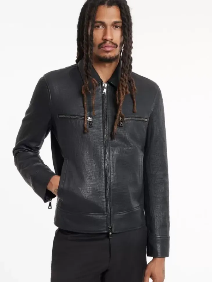 Leather & Outerwear|Tops>John Varvatos TILDEN JACKET CARBONGREY