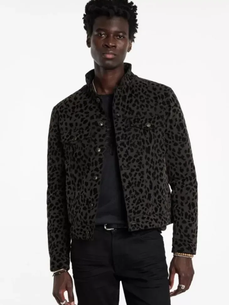 Coats And Jackets>John Varvatos TOBI TRUCKER BLACK