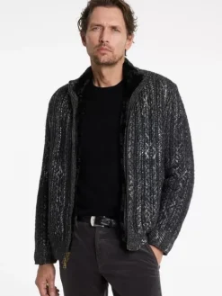 Sweaters>John Varvatos TRAMONTI JACKET BLACK