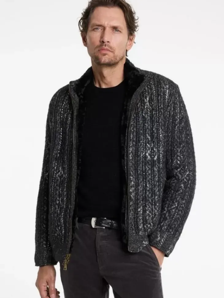 Sweaters>John Varvatos TRAMONTI JACKET BLACK