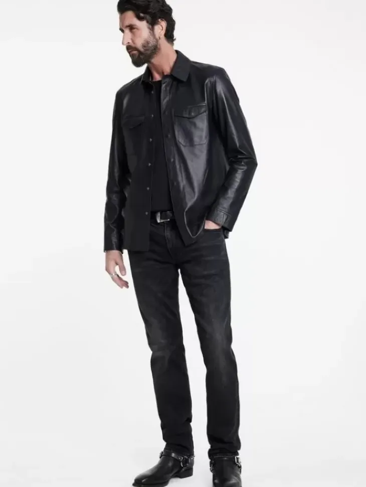 Coats And Jackets|Leather Jackets>John Varvatos TRAVIS SHIRT JACKET DARKBLUE