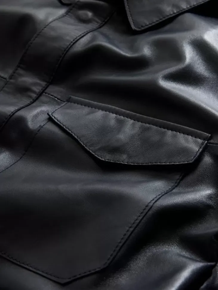 Coats And Jackets|Leather Jackets>John Varvatos TRAVIS SHIRT JACKET DARKBLUE