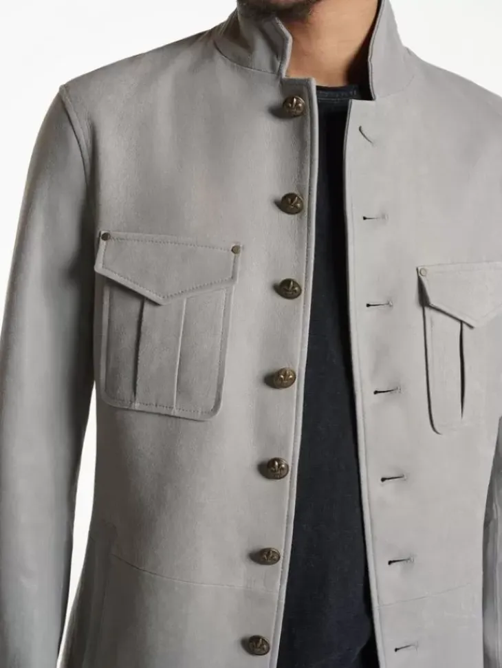 Leather & Outerwear|Tops>John Varvatos TRIVIA JACKET GREYSKY
