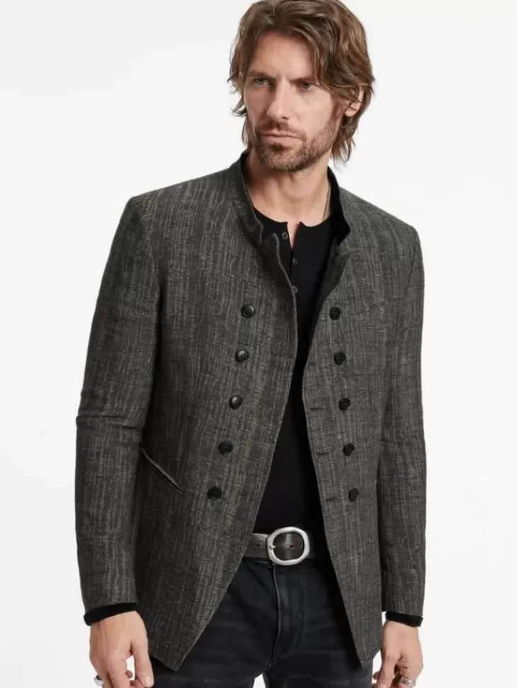 Leather & Outerwear|Tops>John Varvatos UPSON JACKET DRILLOLIVE