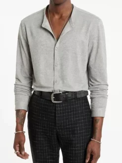 Tops>John Varvatos VALPARAISO SHIRT CHARCOAL/TURTLEDOVE