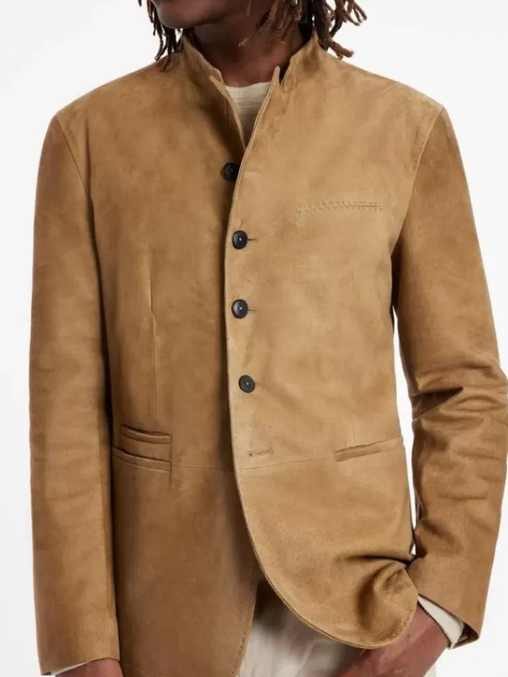 Leather & Outerwear|Tops>John Varvatos VARICK JACKET CAMEL