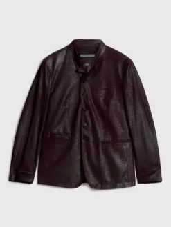 Coats And Jackets|Leather Jackets>John Varvatos VARICK JACKET DARKPLUM