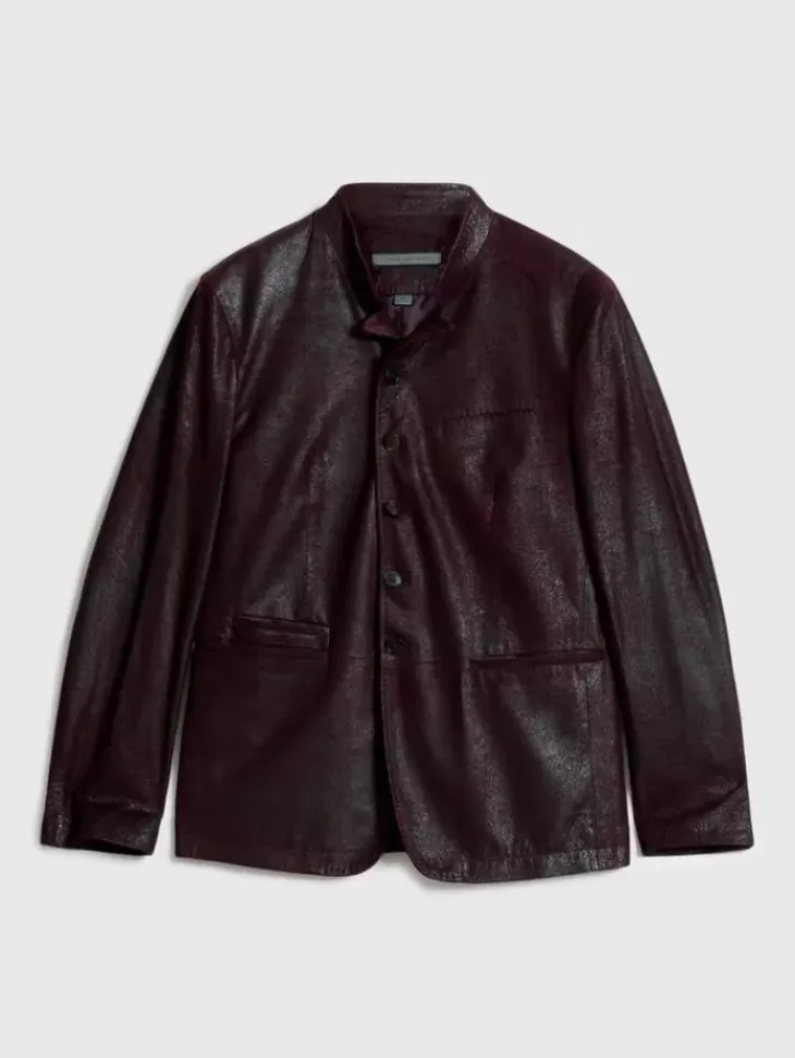Coats And Jackets|Leather Jackets>John Varvatos VARICK JACKET DARKPLUM
