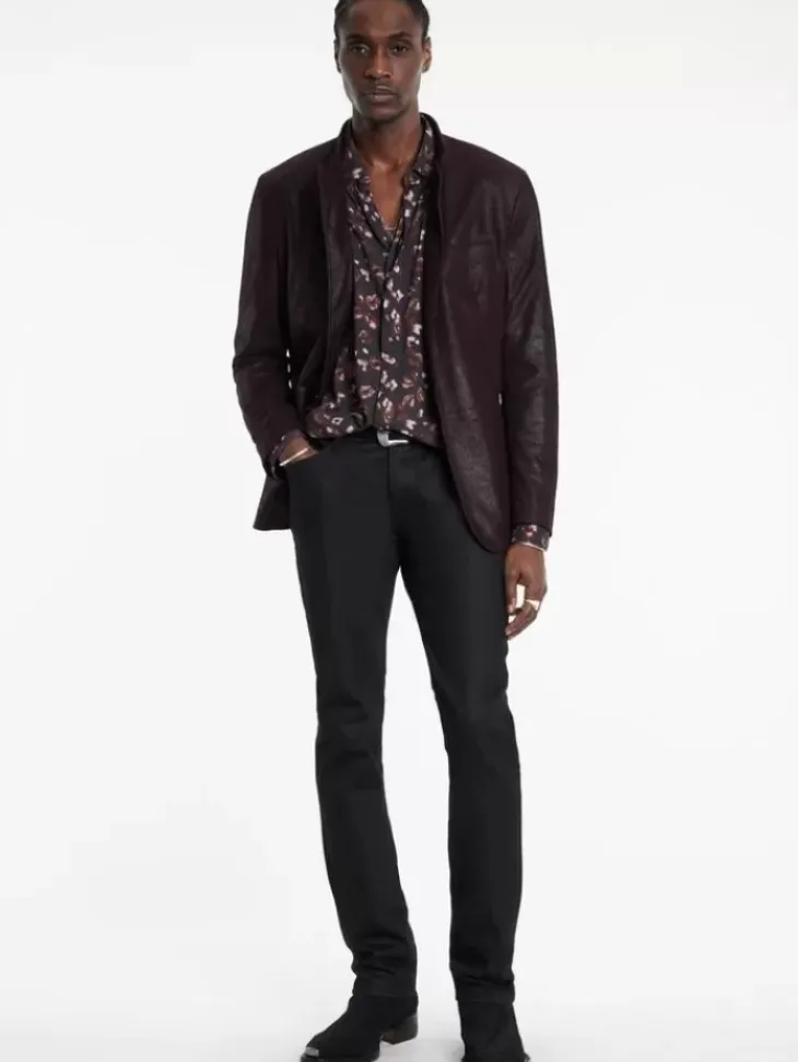 Coats And Jackets|Leather Jackets>John Varvatos VARICK JACKET DARKPLUM