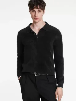 Polos|Sweaters>John Varvatos VERONA POLO BLACK