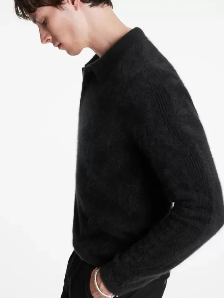 Polos|Sweaters>John Varvatos VERONA POLO BLACK
