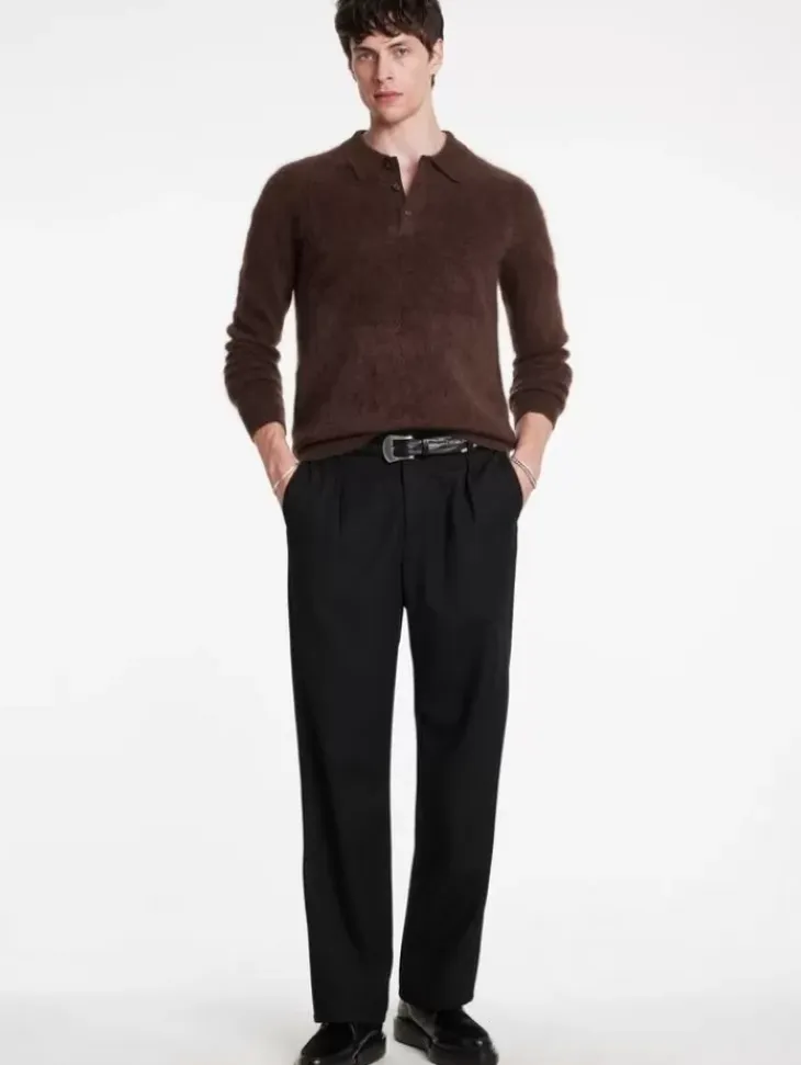 Polos|Sweaters>John Varvatos VERONA POLO CHOCOLATE
