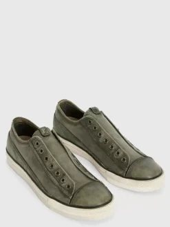 Sneakers>John Varvatos VULC LACELESS LOW TOP - CANVAS GREY/BLKPRN