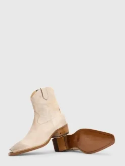 Boots|Leather Boots>John Varvatos WALKER TIPPED WESTERN BOOT GREY/TAN