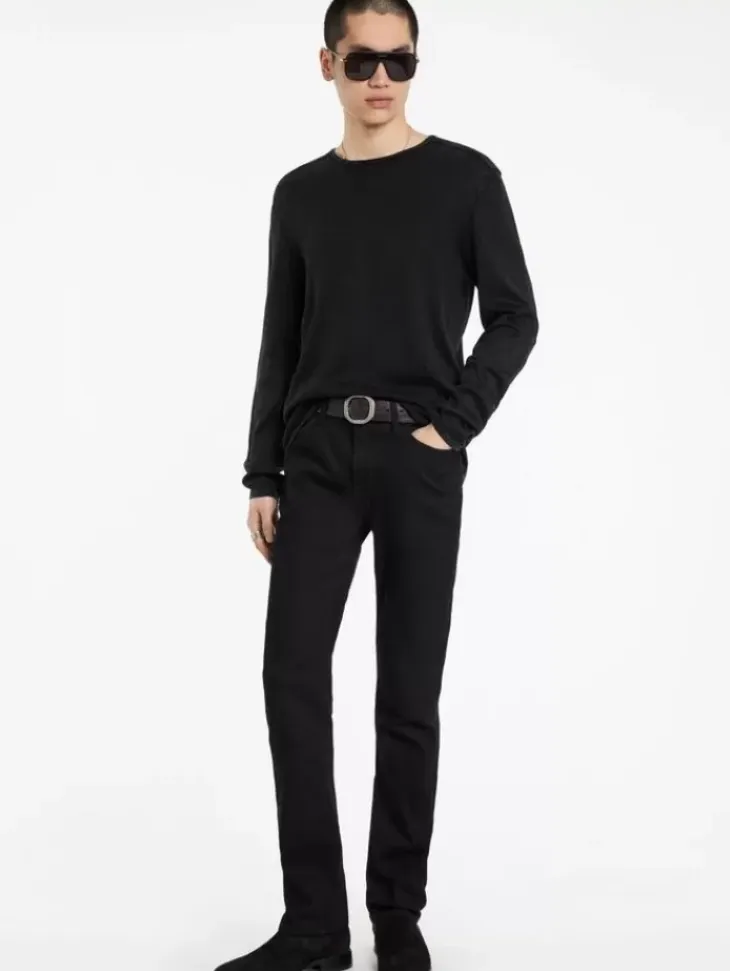 Sweaters>John Varvatos WALTER CREW NECK SWEATER BLACK