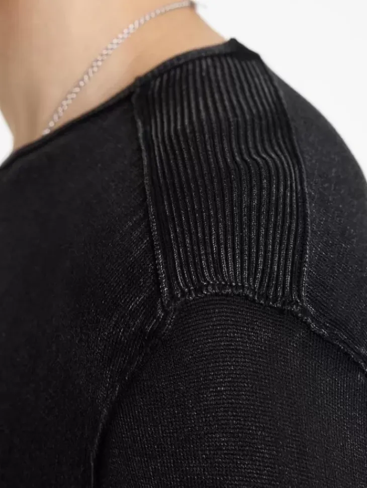 Sweaters>John Varvatos WALTER CREW NECK SWEATER BLACK