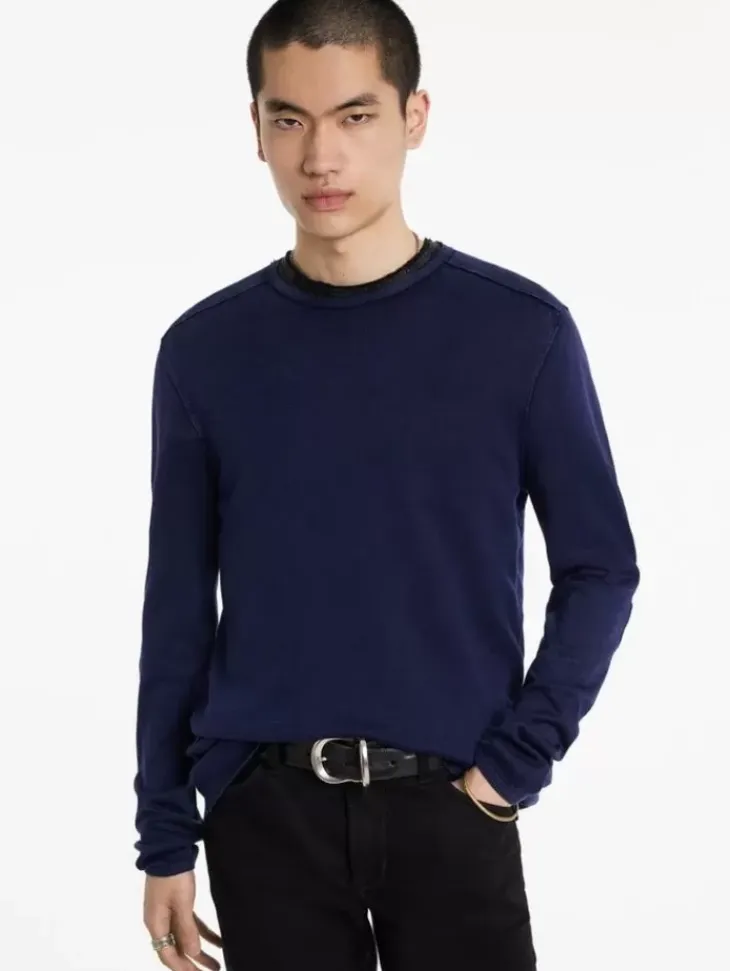 Sweaters>John Varvatos WALTER CREW NECK SWEATER DEEPBLUE