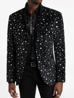 Leather & Outerwear|Tops>John Varvatos WOODWARD JACKET BLACK