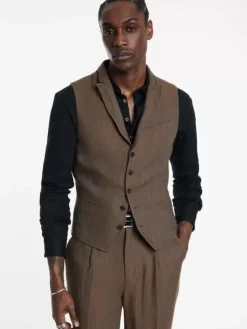 Suit Jackets>John Varvatos WOODWARD VEST CHAMOIS