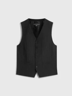 Leather & Outerwear|Tops>John Varvatos WOOSTER VEST BLACK
