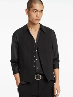 Leather & Outerwear|Tops>John Varvatos WOOSTER VEST BLACK