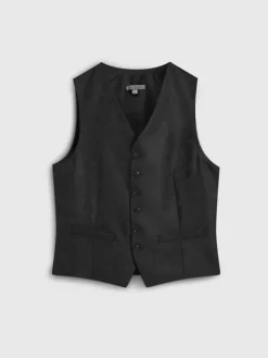 Leather & Outerwear|Tops>John Varvatos WOOSTER VEST BLACK