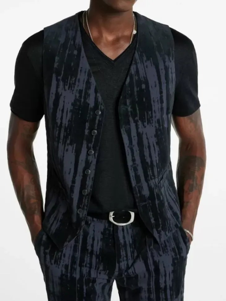 Leather & Outerwear|Tops>John Varvatos WOOSTER VEST THISTLE