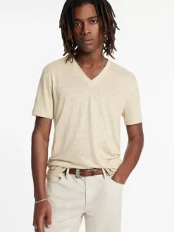 Tops>John Varvatos WOOSTER V-NECK LIGHTKHAKI