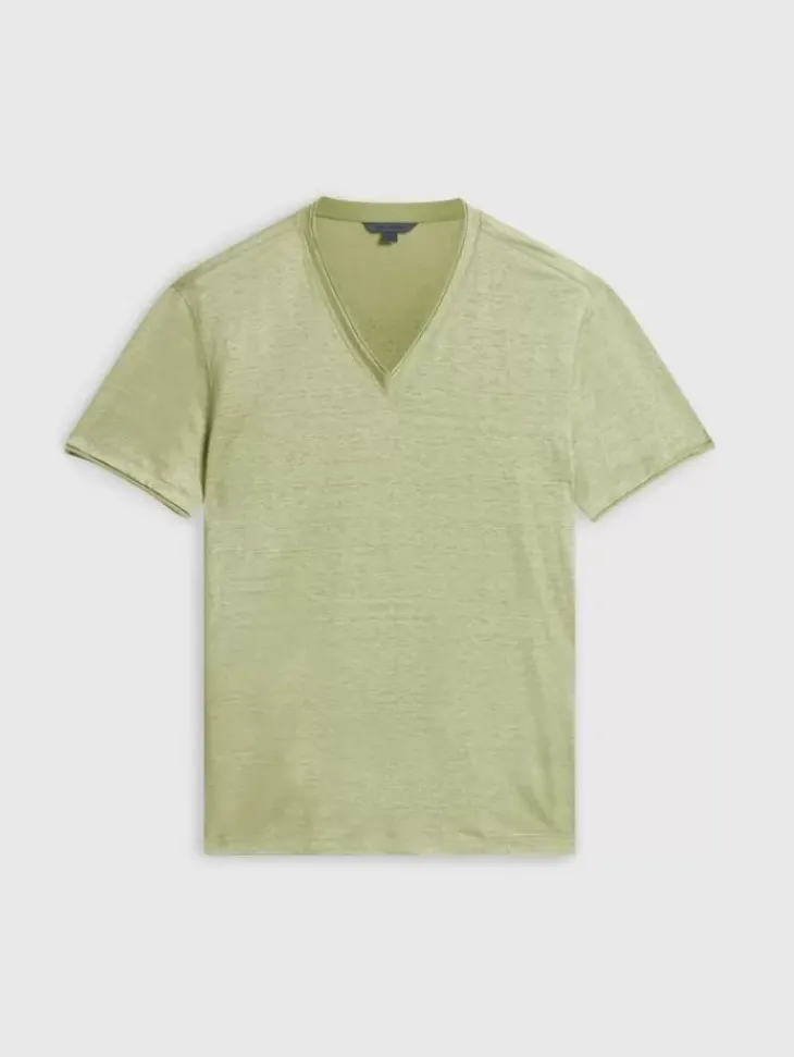 Tops>John Varvatos WOOSTER V-NECK CANTALOUPE