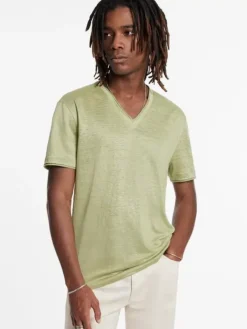 Tops>John Varvatos WOOSTER V-NECK CANTALOUPE