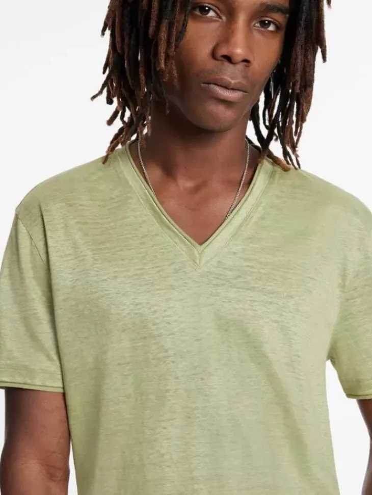 Tops>John Varvatos WOOSTER V-NECK CANTALOUPE