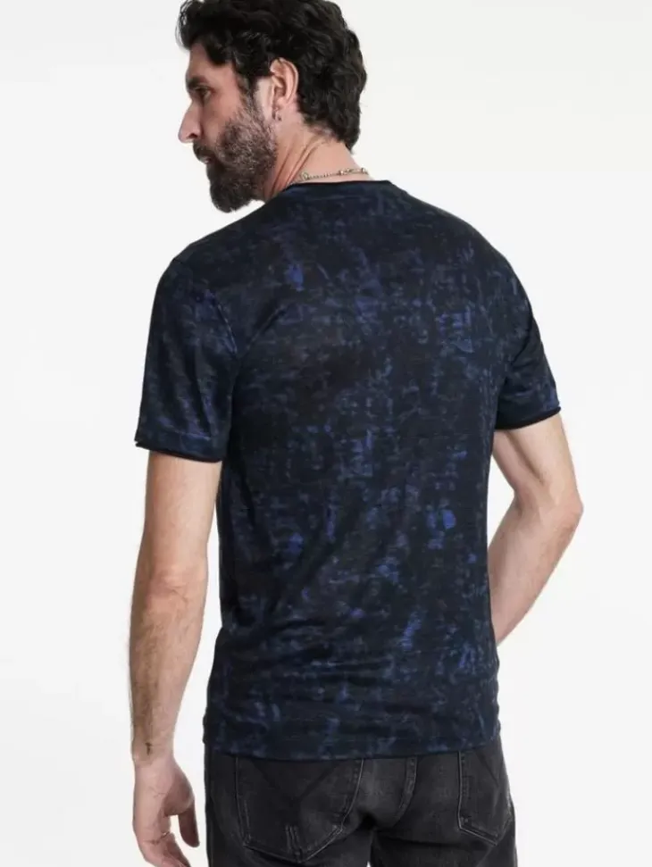 T-Shirts>John Varvatos WOOSTER V-NECK MIDNIGHT