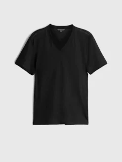 T-Shirts>John Varvatos WOOSTER V-NECK BLACK